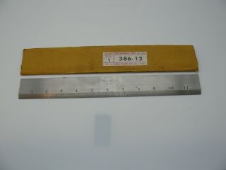 Starrett 386 - 12 Draftsmen’s Steel Straight Edge With Bevel Edge Vintage Shi