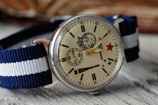 Pobeda Yuri Gagarin 1961 Very Rare Wristwatch Mechanical Vintage Ussr