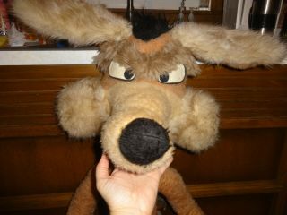 Vintage Wile E Coyote Large Plush Stuffed Warner 1971 Mighty Star Looney Tunes 2