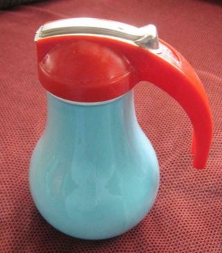 Vintage Homer Laughlin Fiesta Turquoise Syrup Jar