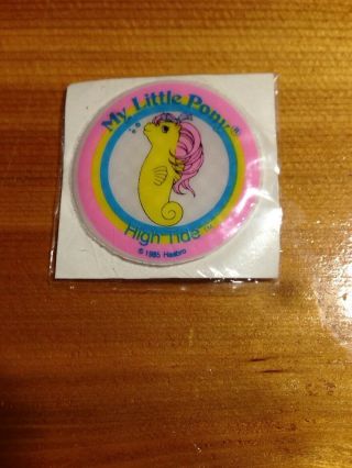 1985 Vintage My Little Pony High Tide Puffy Sticker Backing