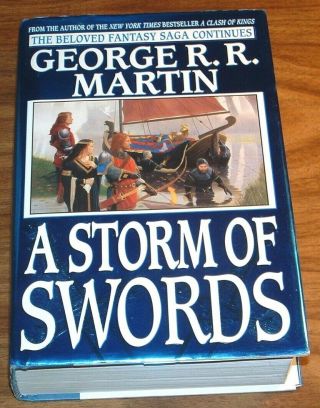 George R.  R.  Martin A Storm Of Swords Vintage 1st Printing Hb Dj Game/thrones 3 Hc