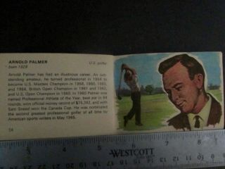 Arnold Palmer Rookie Card Rare Bancroft Tiddler Giants Of Sport Book 6 Compete