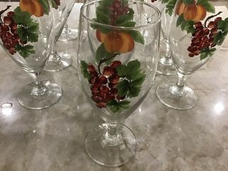 Royal Doulton Vintage Grape Wine/ice Tea Glasses Set Of 12 2