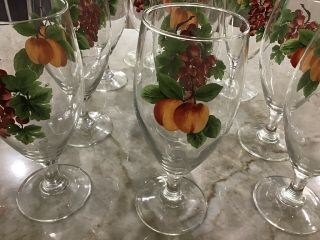 Royal Doulton Vintage Grape Wine/ice Tea Glasses Set Of 12 3