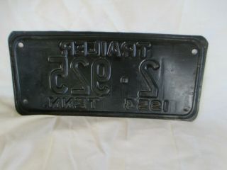 Vintage 1954 Tennessee TRAILER License Plate rectangle small size 4 x 9 inch 2
