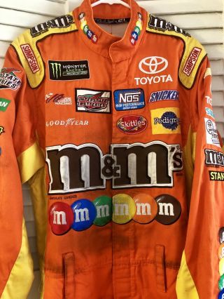 Kyle Busch M&m’s Race Firesuit Extremely Rare With Pit Crew Simpson 