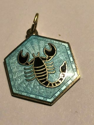 David Andersen Zodiac Scorpio Sterling Silver Enamel Norway Norwegian