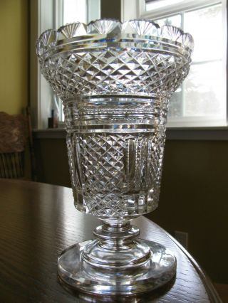 Waterford Hibernia 9” Crystal Vase Heritage Piece Master Cutter Vintage Piece
