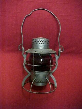 Vintage " Dietz " N.  Y.  C.  S.  No.  999 Lantern With Ruby Red Adlake Kero Globe
