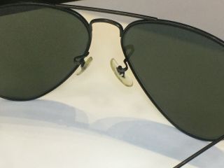 Vintage G - 15 Ray Ban Aviator Sunglasses B&l 58[]14 (medium) Black