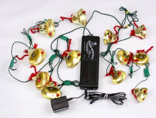 Vtg Ye Merrie Minstrel Musical Caroling Christmas Bells Ringing Hanging - No Box