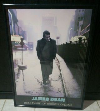 Vintage Poster JAMES DEAN Boulevard of Broken Dreams Framed 24 