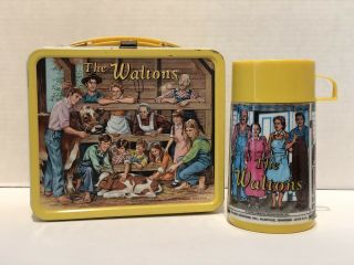 Vintage 1973 The Waltons Metal Lunchbox W/thermos