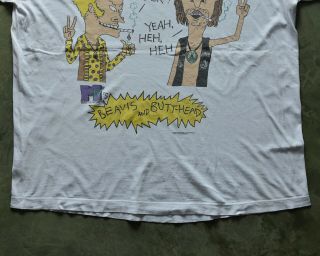 BEAVIS BUTT - HEAD vintage 1994 Peace and Love Suck T Shirt Worn Thin Soft XL XXL 4