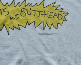 BEAVIS BUTT - HEAD vintage 1994 Peace and Love Suck T Shirt Worn Thin Soft XL XXL 5