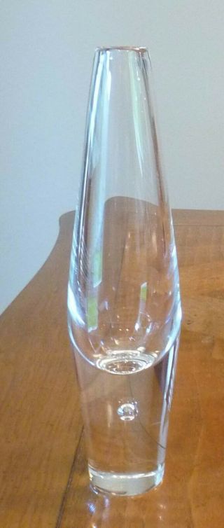 Vintage Signed Steuben Crystal Glass Bud Vase