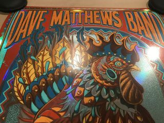 Bioworkz Dave Matthews Band FOIL x/50 SIGNED Rare Print Poster DMB Nashville 4
