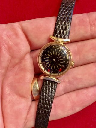 Vintage Ernest Borel Kaleidoscope Cocktail Swiss Made 17j Synchron 26 Watch