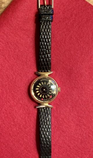 Vintage ERNEST BOREL KALEIDOSCOPE Cocktail Swiss Made 17J Synchron 26 Watch 2