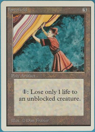 Forcefield Unlimited Heavily Pld Artifact Rare Magic Mtg Card (34025) Abugames