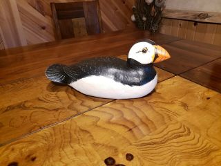 Puffin Decoy Wood Carving Confidence Decoy Duck Decoy Casey Edwards