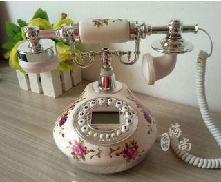 Rotary Phone Antique Vintage Old Fashioned Telephone French Style Princess Retro