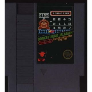 Donkey Kong Jr Math For Nintendo Nes Vintage 7e