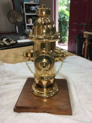 Rare Lionstone Gold Fire Hydrant Decanter 1980 