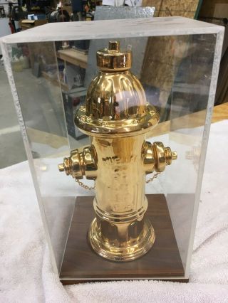 Rare Lionstone Gold Fire Hydrant Decanter 1980 ' s 3