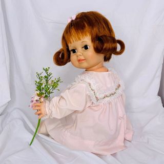 Watch Baby Crissy Doll - Vintage Long Hair 1972 Ideal 24 " Red Grow