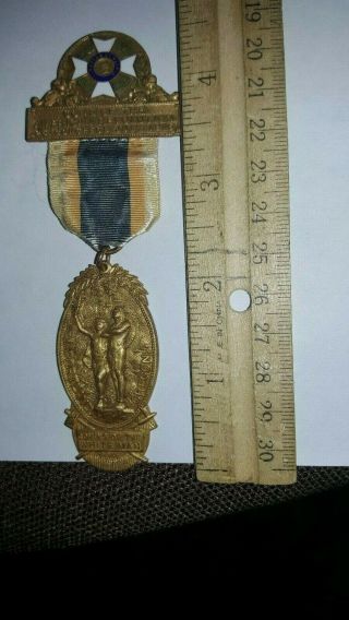 Vintage 1915 Sons Of American Revolution Medal Pinback Badge Portland Oregon