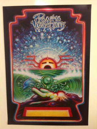 Rare 1970 Pacific Vibrations Poster Rick Griffin Surfer Art Psychedelic Surfing
