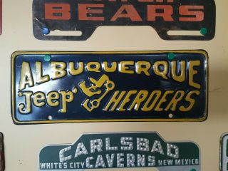 Albuquerque Mexico Jeep Herders Vintage License Plate Topper