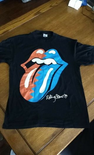 Vintage 1989 Rolling Stones Steel Wheels Tour T - Shirt - Rare 80s Stones Mick Jag