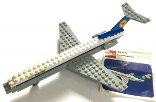 Lego Lufthansa Airplane 1560 Boeing 727 Rare Released Only In Germany Vtg 70 