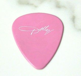 Dolly Parton // Vintage Tour Guitar Pick // Pink/white Signature Kenny Rogers