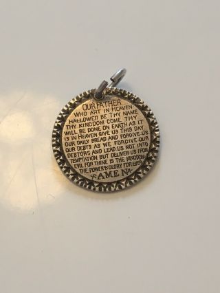 Victorian Silver Lords Prayer Threepence Coin 1873 Charm/pendant Freepostuk