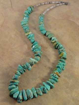 Vintage Navajo Kingman Turquoise & Heishi Necklace