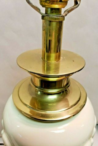 Vintage Stiffel Brass & Cream Ceramic Table Lamp Hollywood Regency.  1 left 6