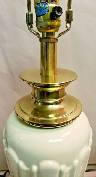 Vintage Stiffel Brass & Cream Ceramic Table Lamp Hollywood Regency.  1 left 8