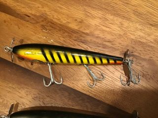 Vintage Smithwick Devils Horse Lures,  qty 3 (1 yellow and black,  2 spotted ape) 3