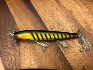 Vintage Smithwick Devils Horse Lures,  qty 3 (1 yellow and black,  2 spotted ape) 5