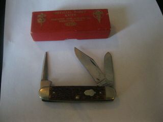 Vintage Remington R4683 Cattle Knife,  Folding 3 Blade Bone Knives Cigar Punch