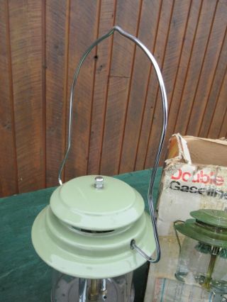 Vintage Coleman AFC Lantern Green Model 1022 has Glass Globe with Cardboard Box 2