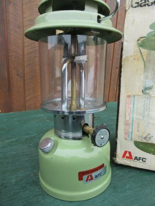 Vintage Coleman AFC Lantern Green Model 1022 has Glass Globe with Cardboard Box 3