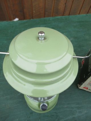 Vintage Coleman AFC Lantern Green Model 1022 has Glass Globe with Cardboard Box 8