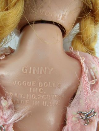 1950 ' s Vintage Vogue Ginny Doll with Several Tagged Dresses 6