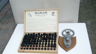 Rare Robur Watchmakers Glass Fitting Tool Set 60 