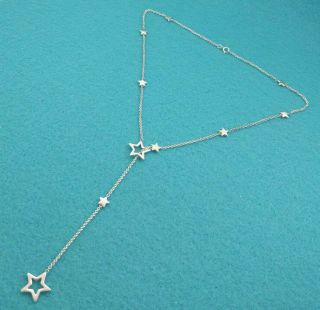 Tiffany & Co.  Star Lariat Necklace,  Sterling Silver 925,  Rare 2